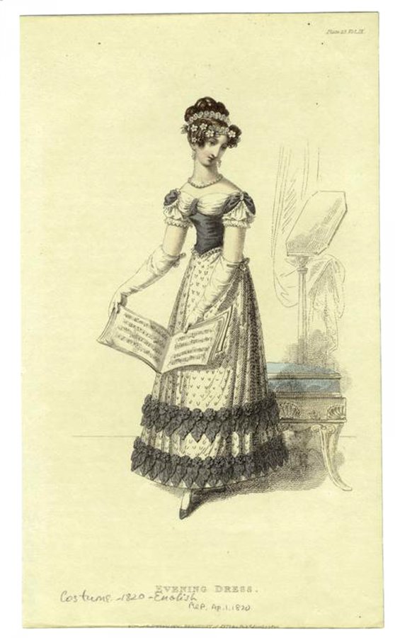 Illustration de mode de la première moitié du XIXe siècle