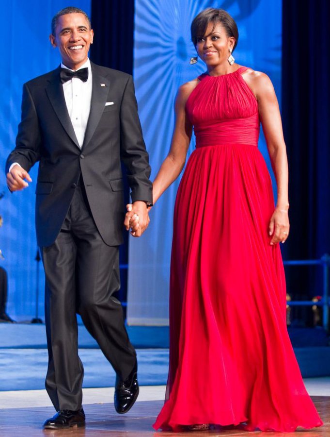La robe rouge de Michelle Obama