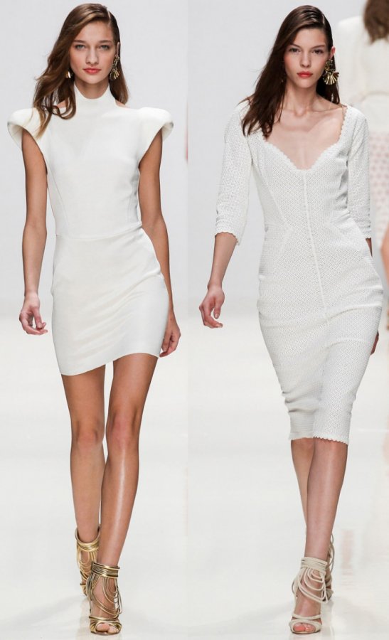 Photos de robes blanches des collections printemps-été 2026