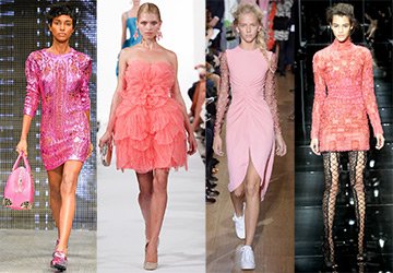 Robes roses, corail et violettes