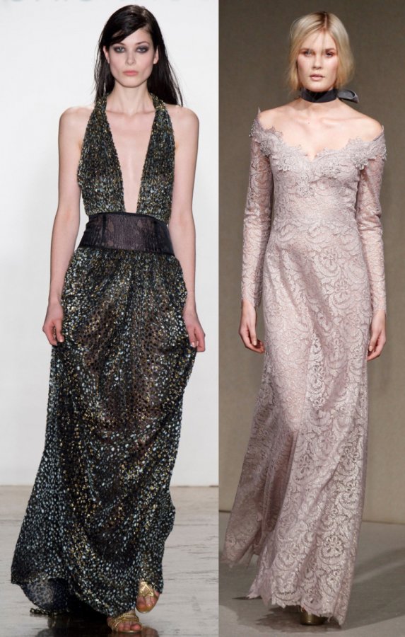 Robes de soirée à la mode au sol automne-hiver 2025-2026