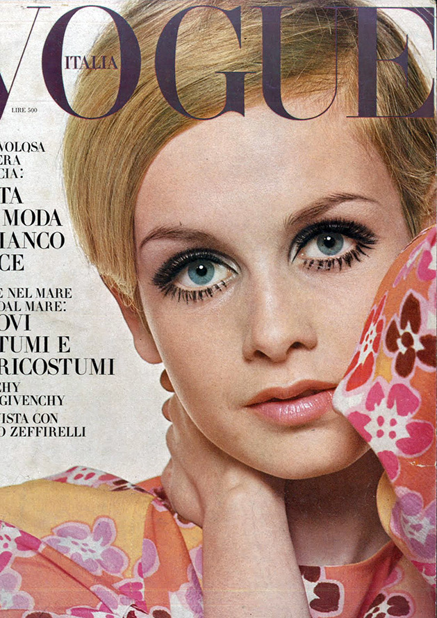 Twiggy en couverture de VOGUE