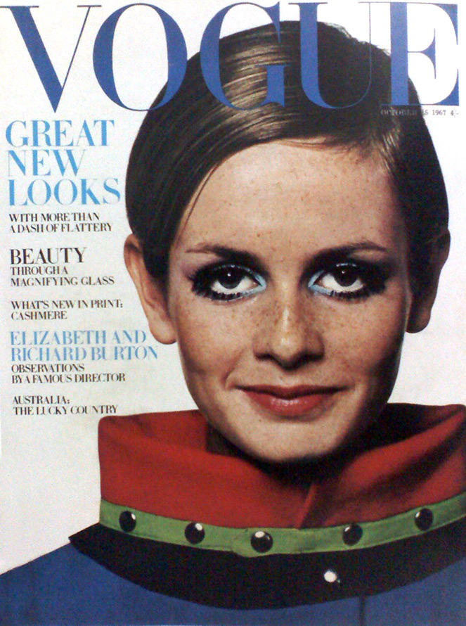 Modèle Twiggy sur la couverture