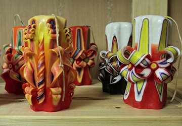 Bougies sculptées pour le nouvel an