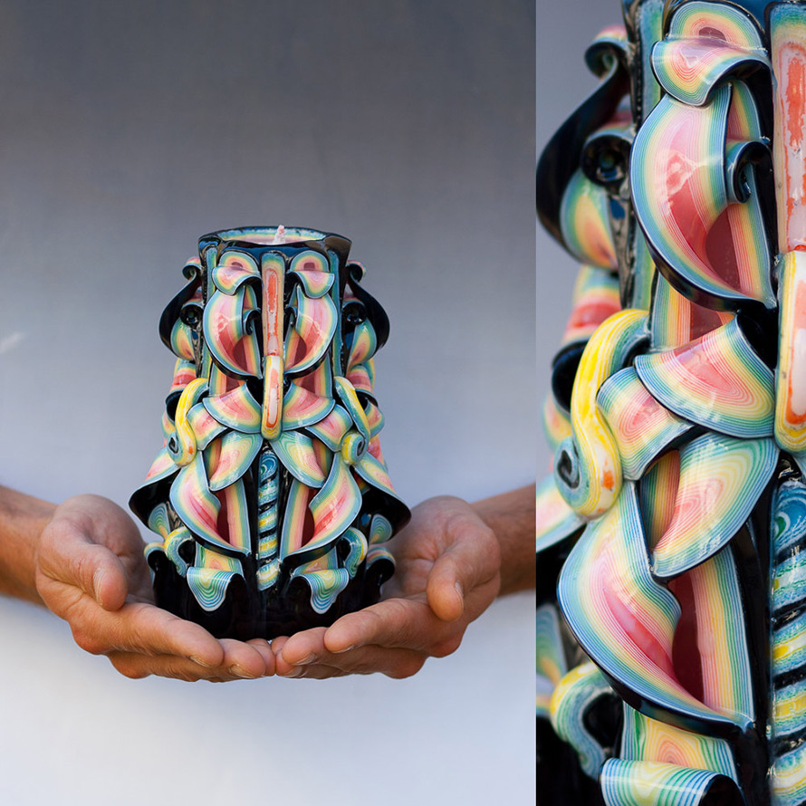 Bougies sculptées pour le nouvel an