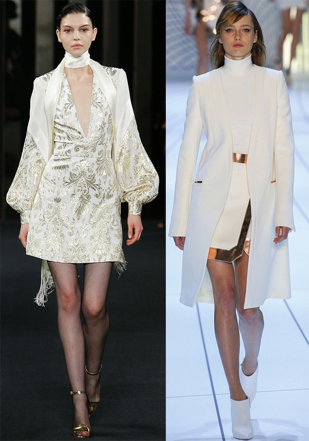 Robe blanche et manteau blanc