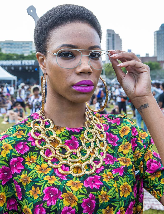 Fille noire brillante, photo