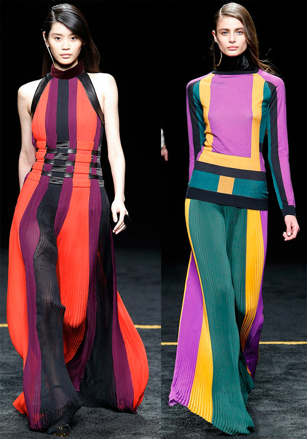 Plis sur les robes et jupes des collections 15-16