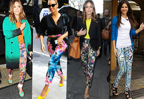 Pantalon femme à la mode avec imprimés