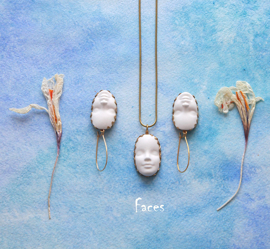 Pendentif et boucles d'oreilles