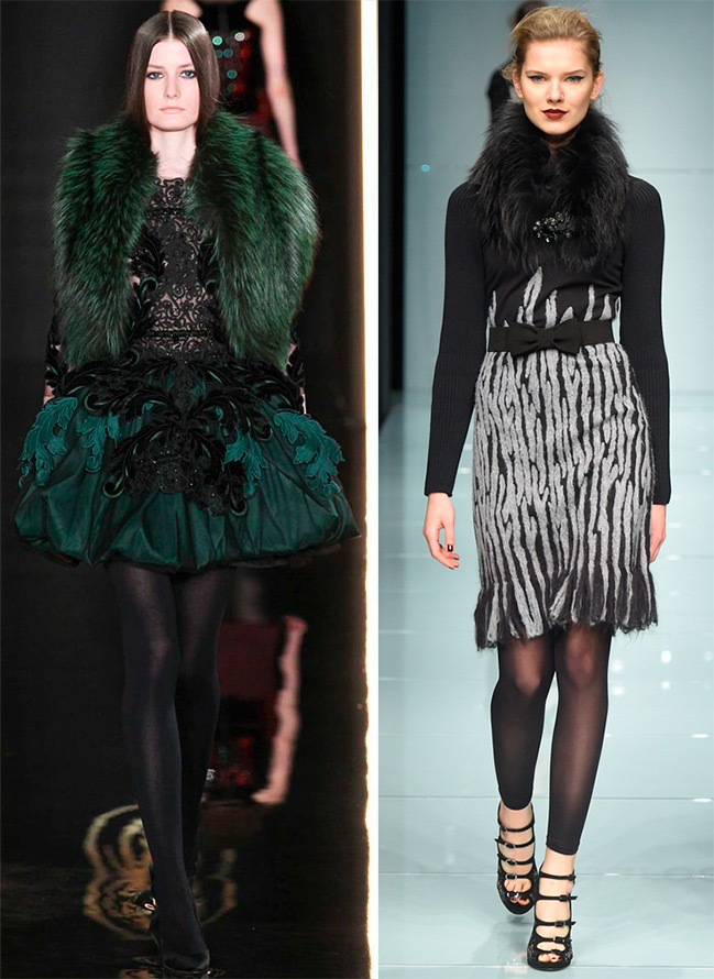 Robes élégantes avec fourrure