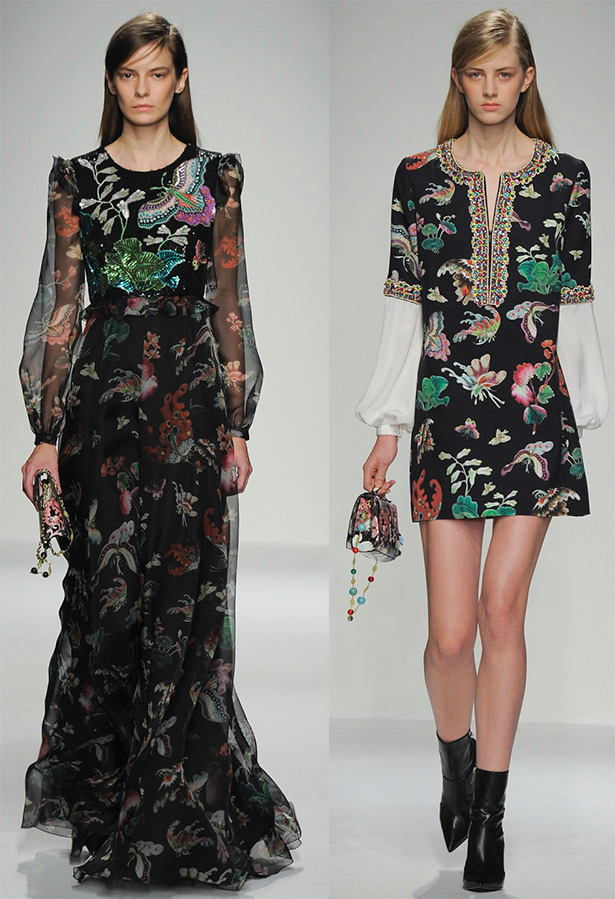 Imprimés papillons sur les robes