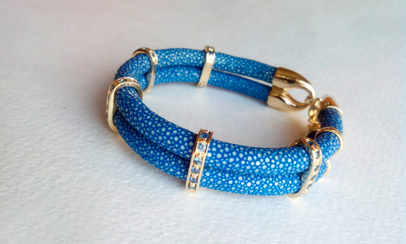 bracelet en cuir de galuchat