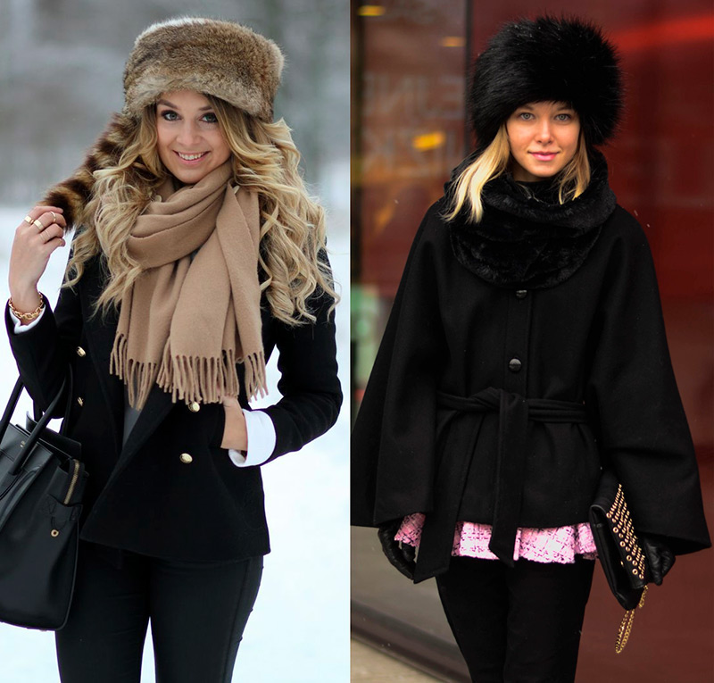 chapeaux de fourrure chauds