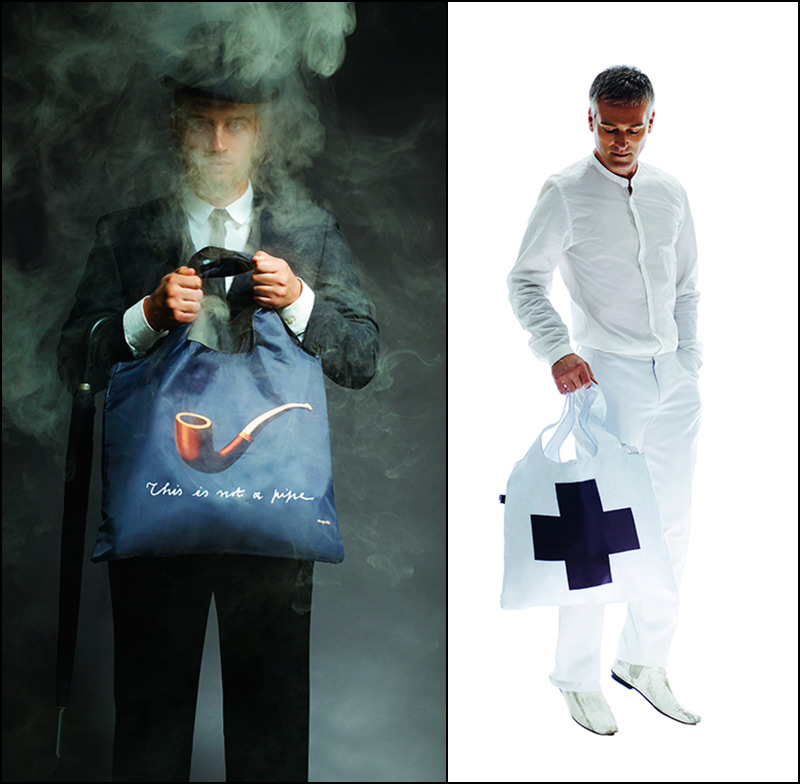 Impressions de peintures sur sacs