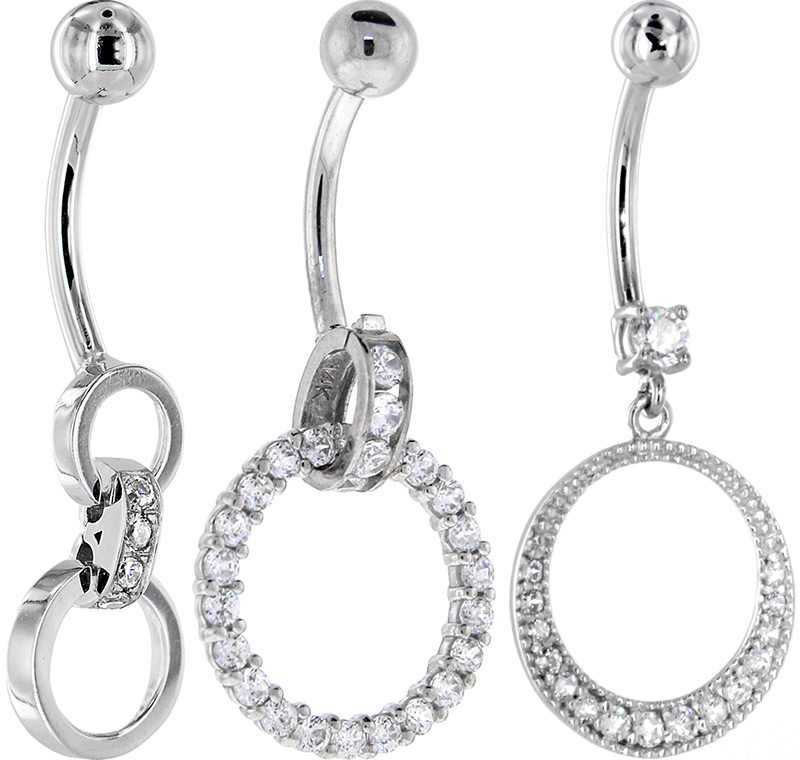 boucles d'oreilles piercing au nombril