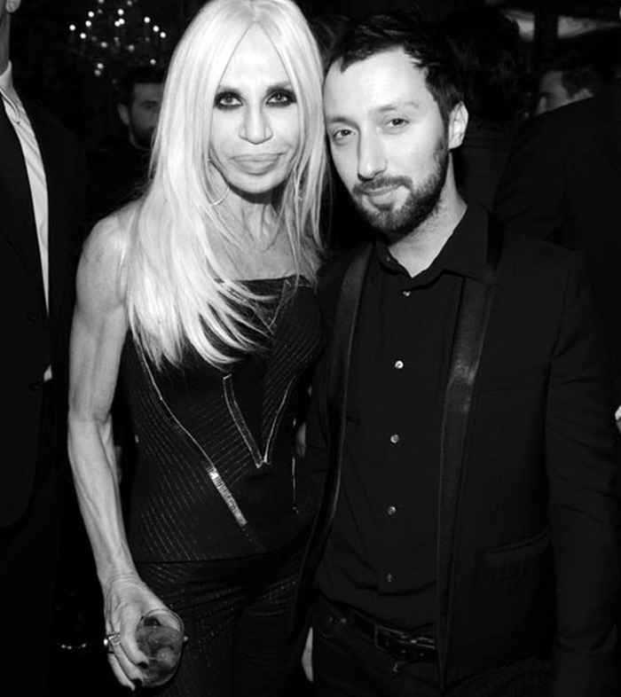 Donatella Versace et Anthony Vaccarello
