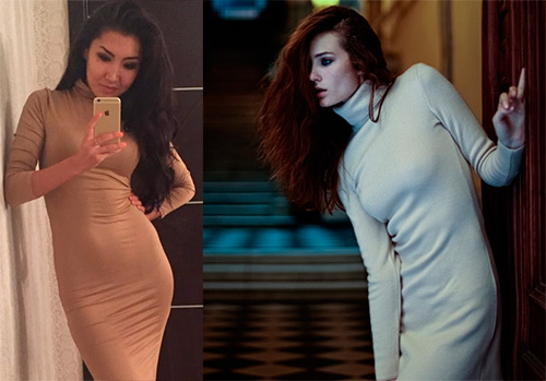 Robe à col roulé - un élément de garde-robe confortable