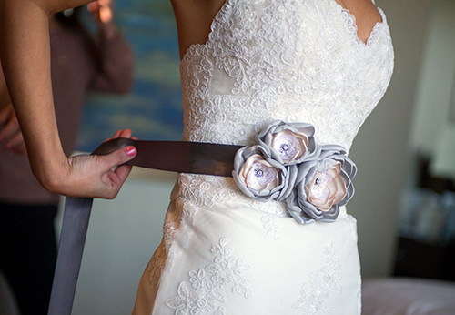 Belle ceinture pour une robe de mariée