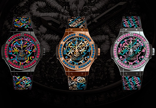 Montre de luxe Hublot avec broderie