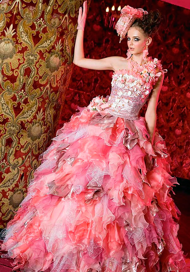 Robe de mariée rose