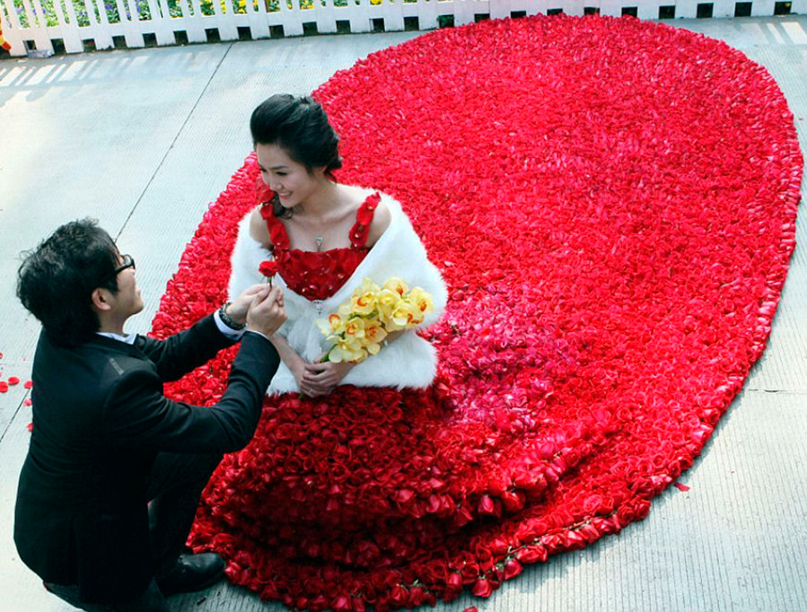 Robe rose véritable