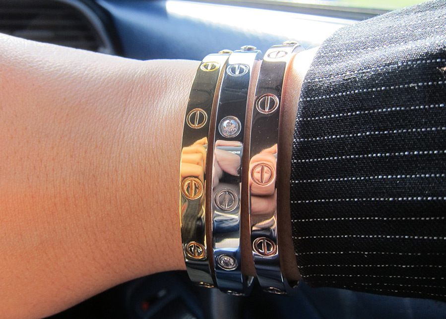 Bracelets en or Cartier pour les amoureux