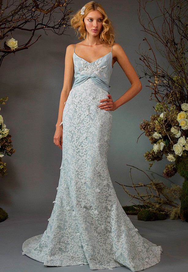 Robe de mariée bleue