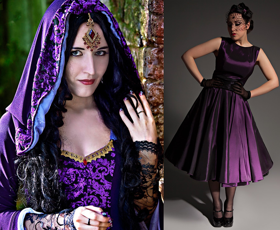 Couleur pourpre dans les vêtements