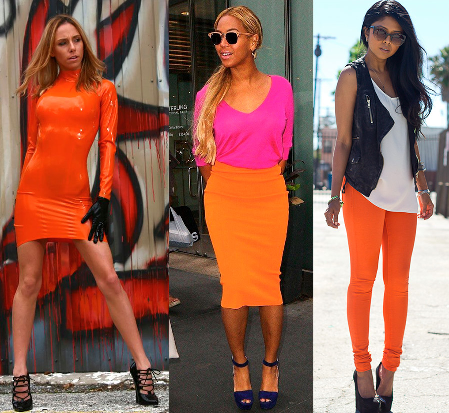Vêtements orange vif et chaleureux