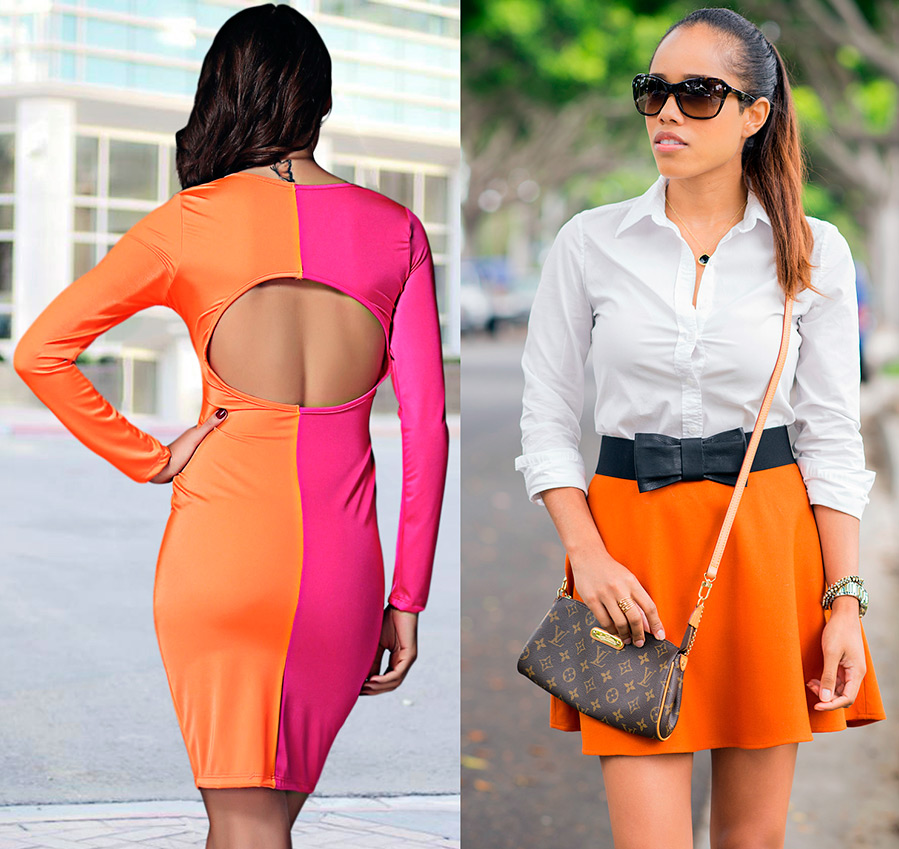 Couleur orange dans les vêtements