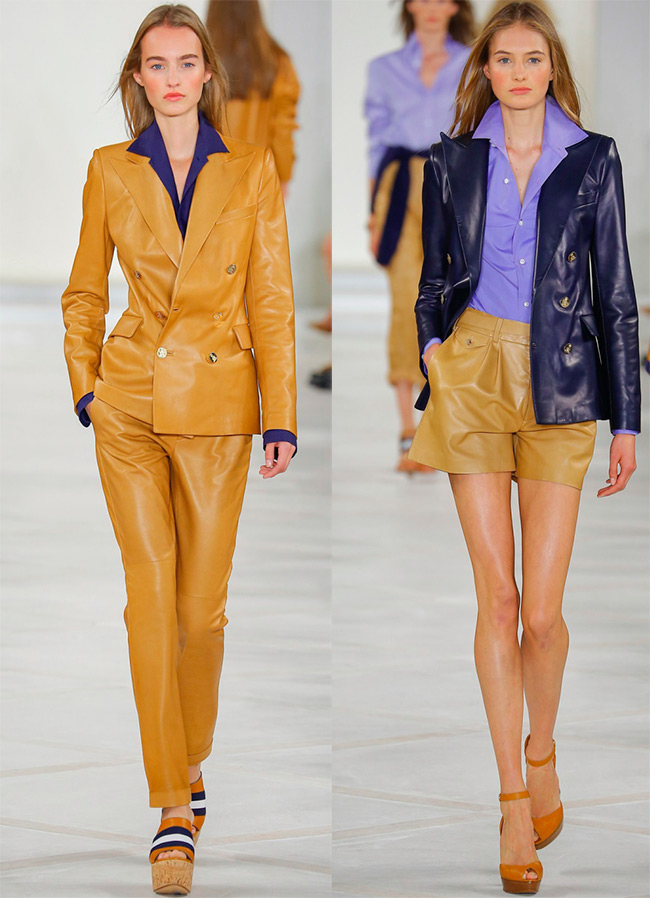 Vêtements en cuir brillant