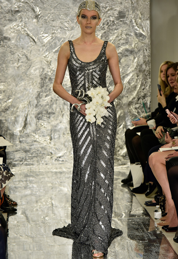 Robe de mariée en argent