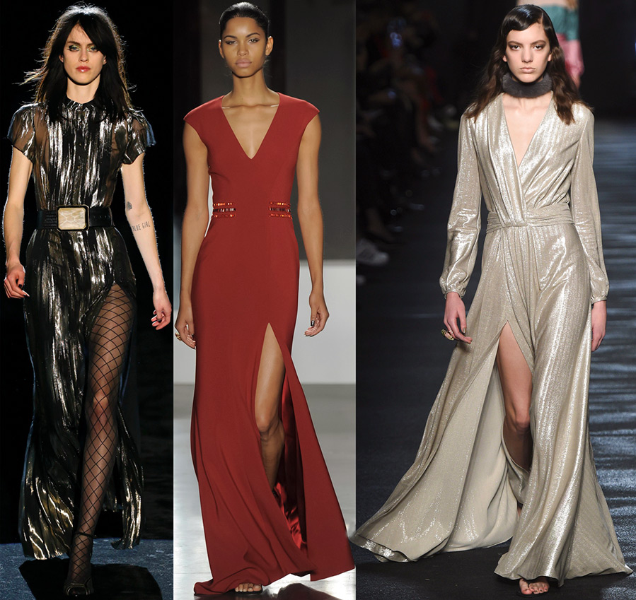 Robes avec une fente sur la jambe