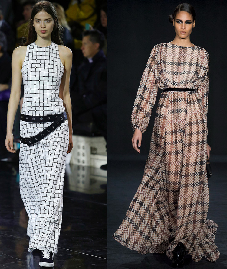 Robes longues à carreaux