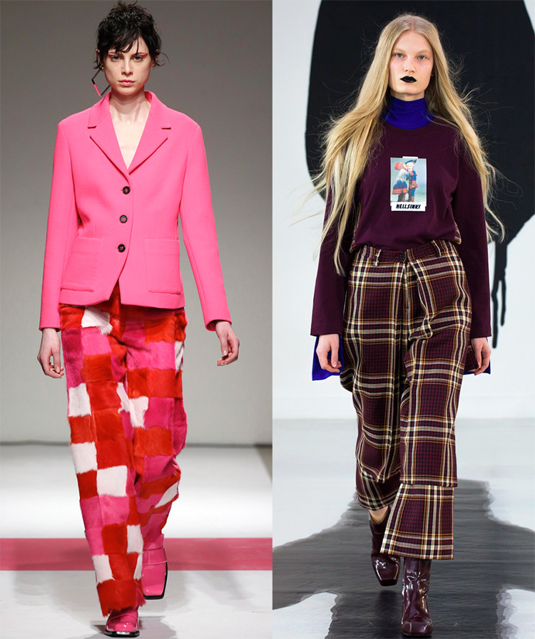 Pantalon à carreaux femme