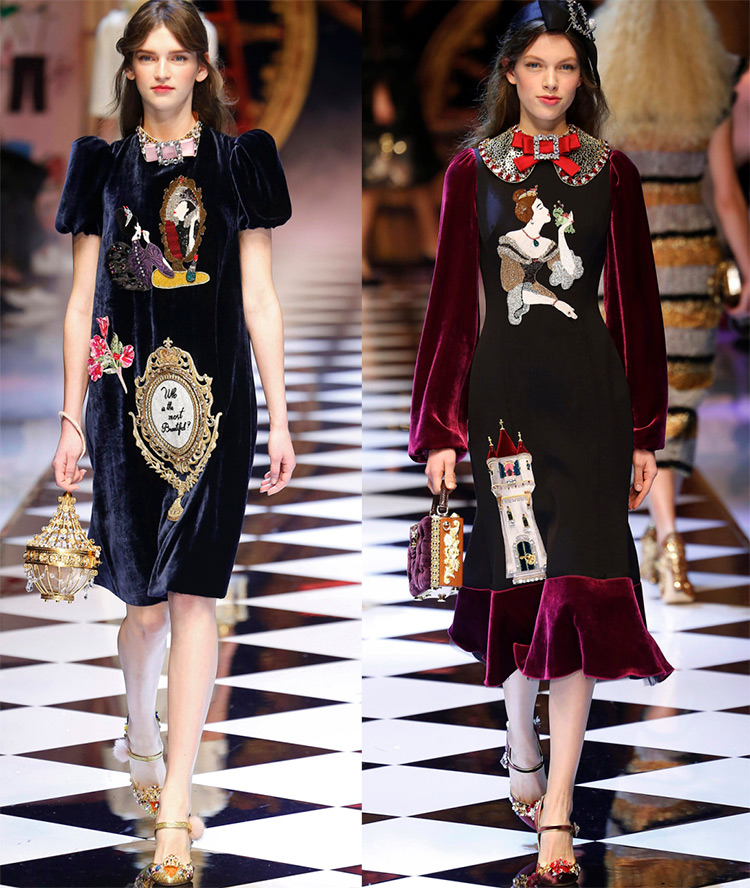 Robes en velours Dolce & Gabbana