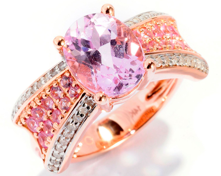 Bague avec kunzite