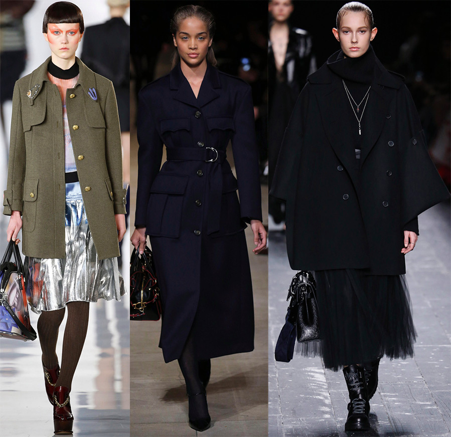 Manteaux et éléments de style militaire