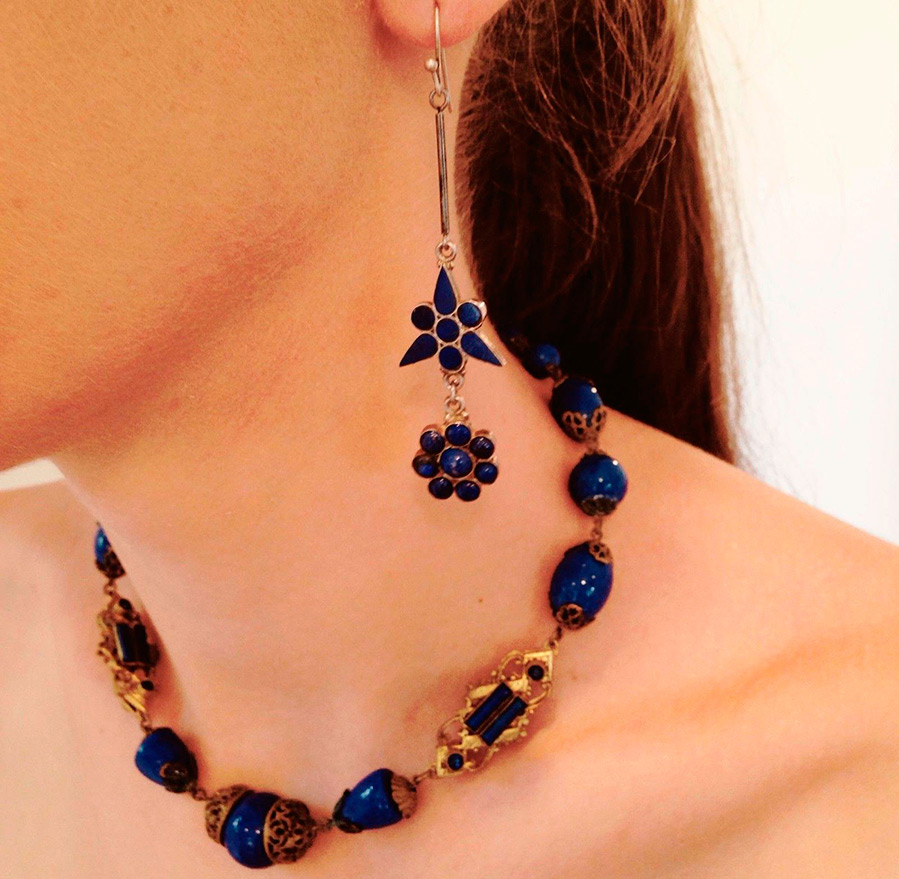Bijoux avec pierre de lapis lazuli