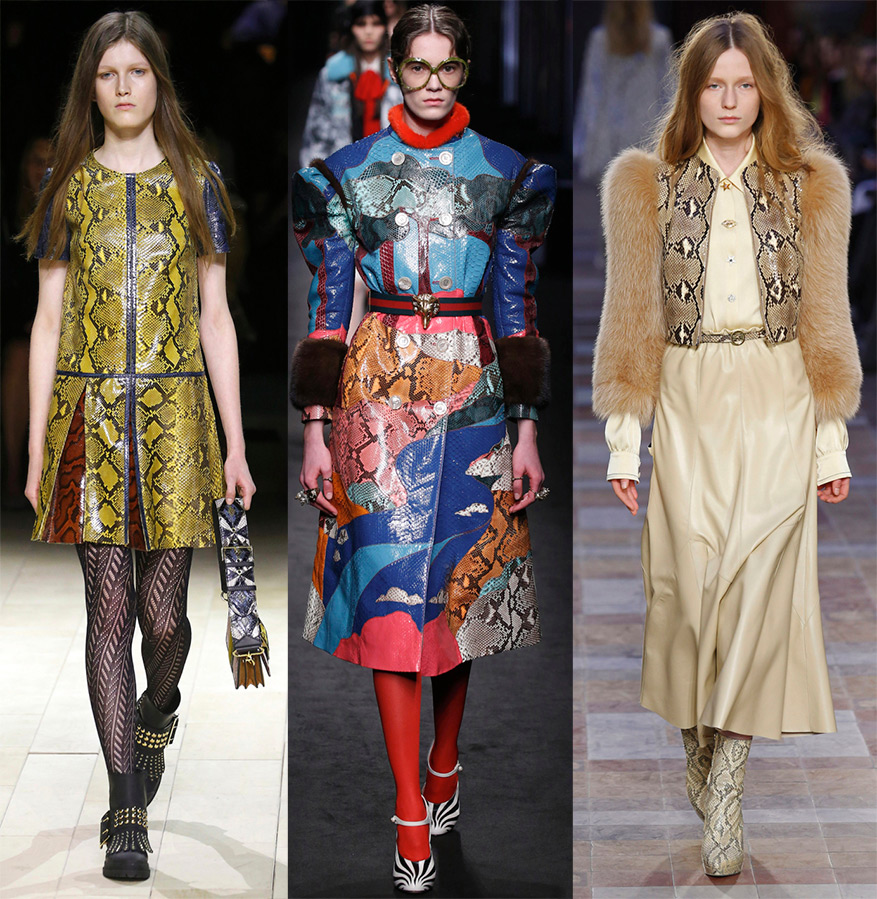 Imprimé serpent et peau de python dans les vêtements