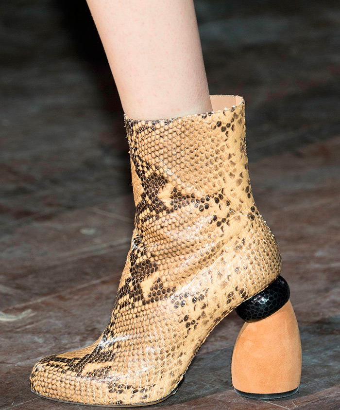Bottines en cuir de python