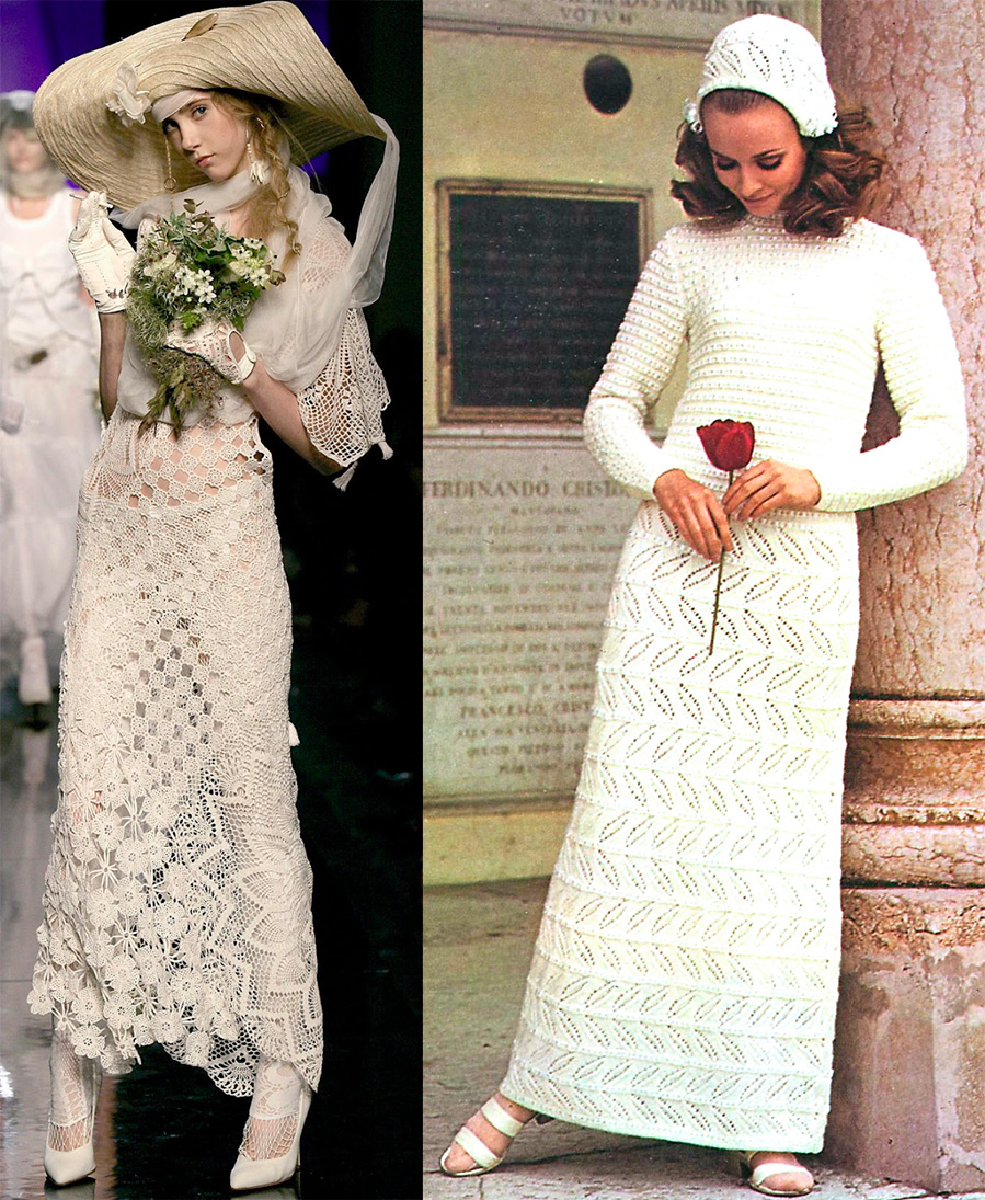 Robes de mariée tricotées