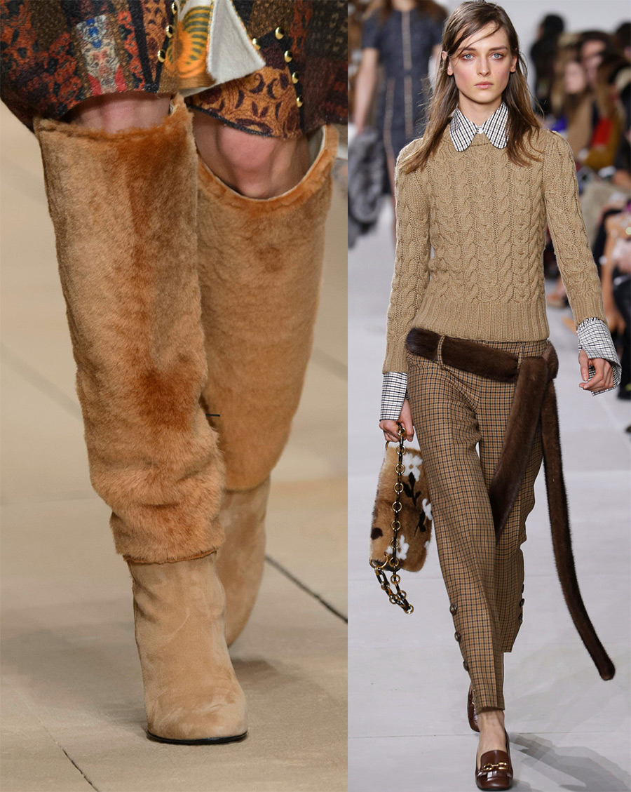 Ceinture en fourrure et sac en fourrure