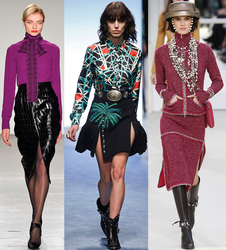 Jupes mode avec fentes