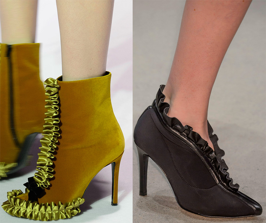 Bottines à volants et volants