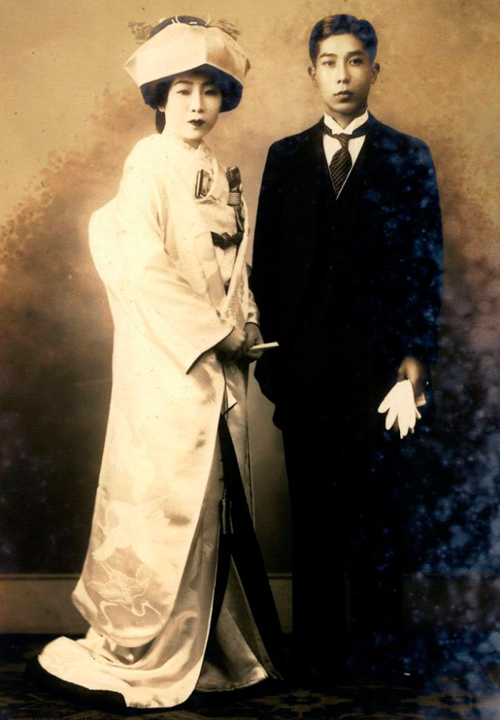 photo vintage de mariée japonaise