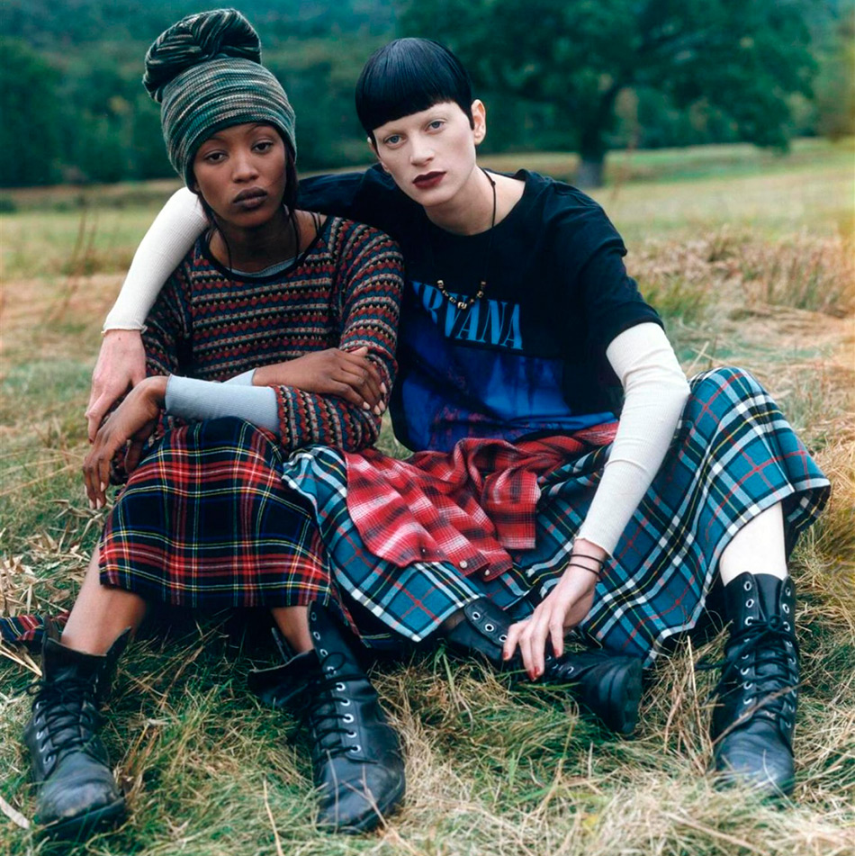 Style grunge dans les vêtements et les coiffures