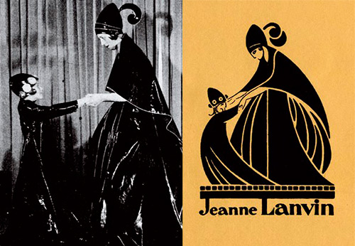 Croquis vintage de robes d'enfants de Lanvin