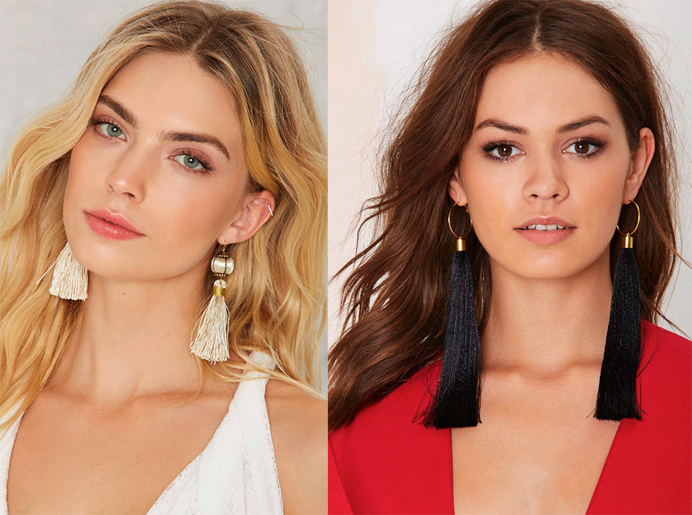 Boucles d'oreilles Brush - comment choisir une couleur et quoi porter